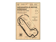 Indianapolis Motor Speedway Grand Prix Circuit Wood Mural