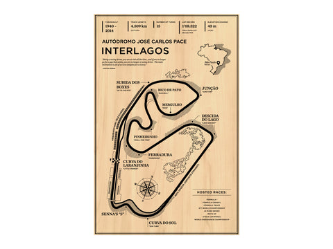 Interlagos Circuit Wood Mural