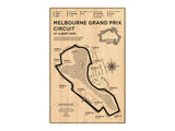 Melbourne Grand Prix Circuit Wood Mural