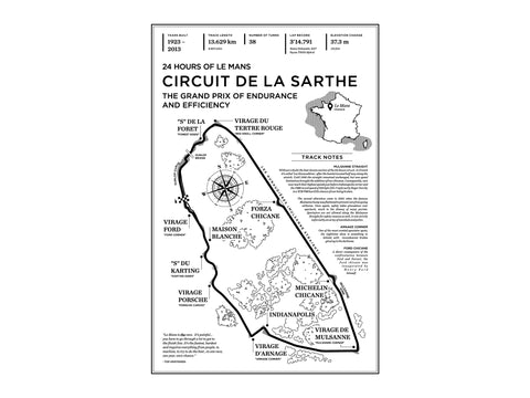 Le Mans Circuit de la Sarthe Art Print